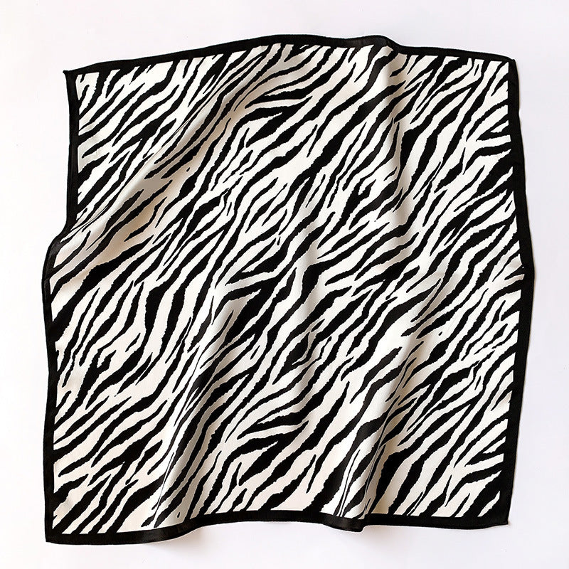 Silk scarf striped pattern small scarf fashion elegant ornament neckerchief