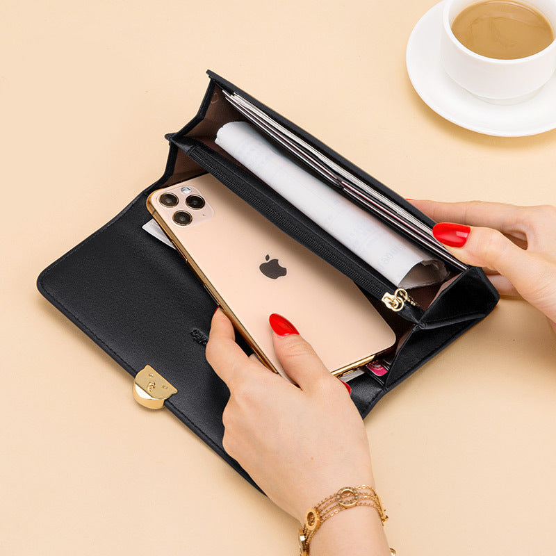 Women's wallets Genuine leather long wallets Large capacity clutch bags Trends Retro wallets that go with anything Elegant