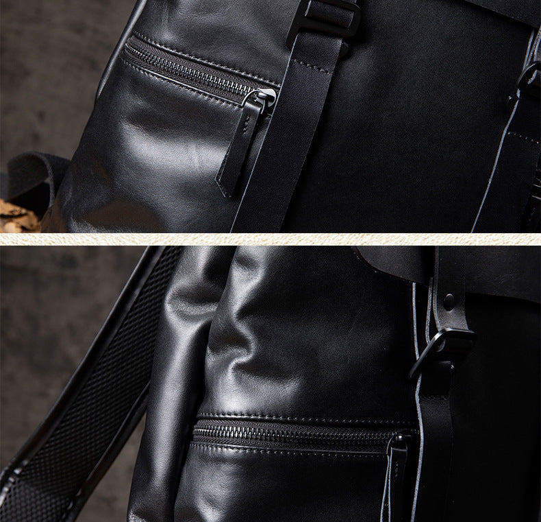 Men's backpack handmade cowhide genuine leather high quality large capacity casual business computer bag fashion men travel bag