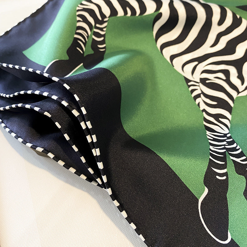 Silk scarf print pattern women's temperament commuting scarf neckerchief that goes with anything High quality