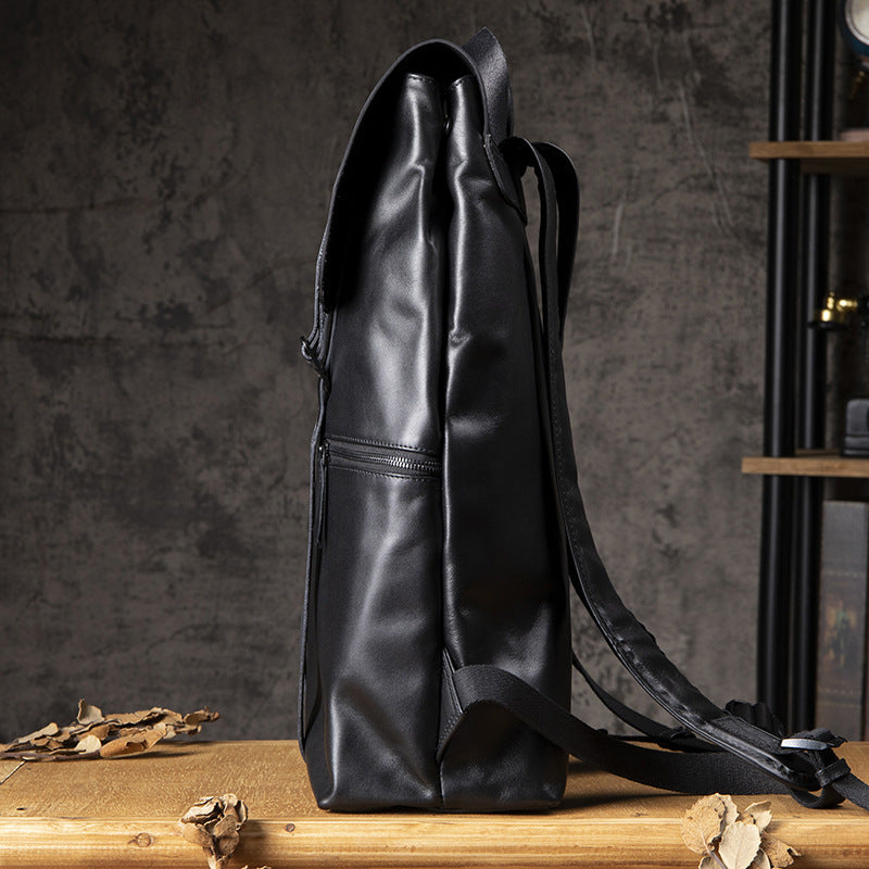 Men's backpack handmade cowhide genuine leather high quality large capacity casual business computer bag fashion men travel bag