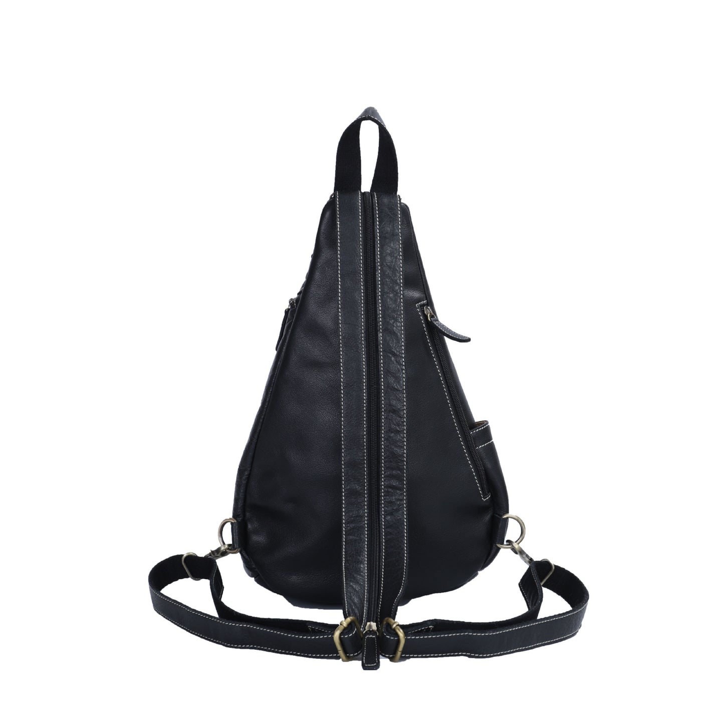 Men's bust bag, genuine cowhide leather, retro casual, unique, multifunctional, crossbody bag for men