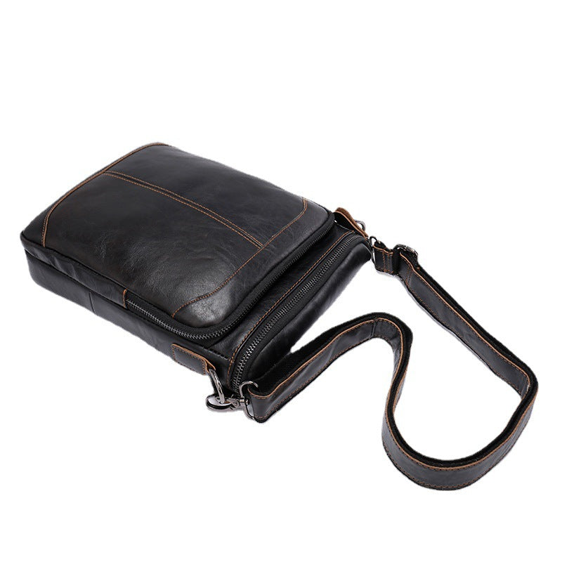 Men's Shoulder Bag Genuine Cowhide Business Briefcase Retro Fashion Men Crossbody Bag