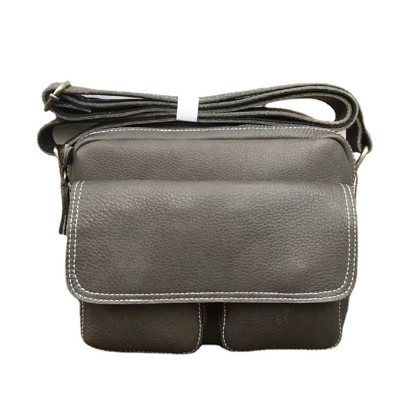 Men's shoulder bag Genuine cowhide leather casual Korean fashion multifunctional crossbody bag for men
