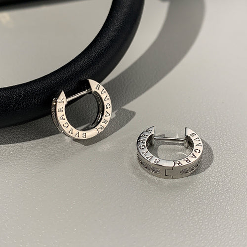 B-shaped mother pattern round earrings for women luxury men's earrings temperament ins earrings