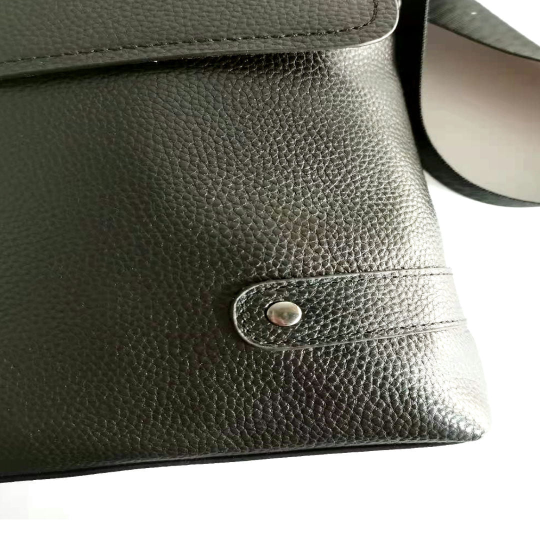 Men's Shoulder Bag Genuine Cowhide Leather Korean Fashion Business Casual Crossbody Bag for Men