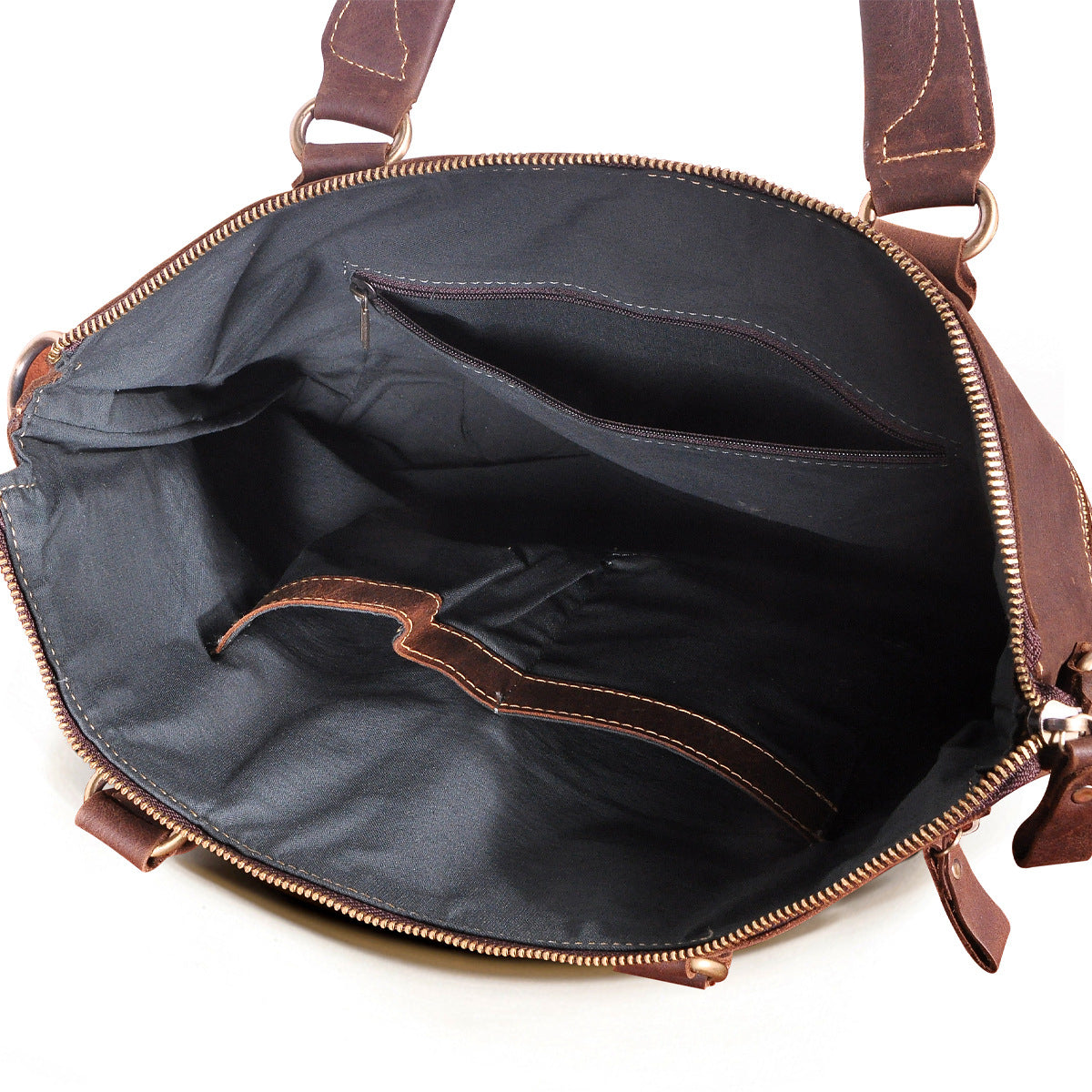 Men's Briefcase Crossbody Bag Cowhide Genuine Leather Retro Men's Shoulder Bag Handbag