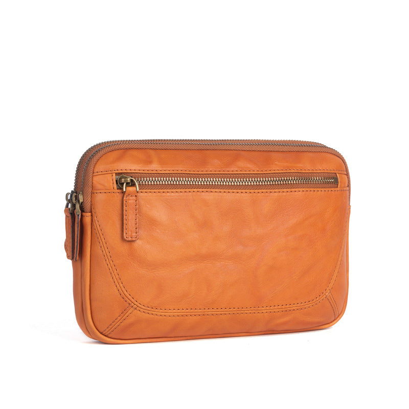 Men's Shoulder Bag Genuine Cowhide Leather Retro Crossbody Bag for Men