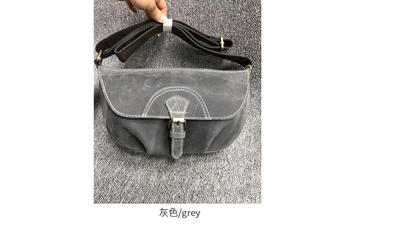 Men's Shoulder Bag Original Design Made of Genuine Cowhide Leather Crazy Horse Fashion Casual Large Capacity Messenger Bag Crossbody Bag for Men