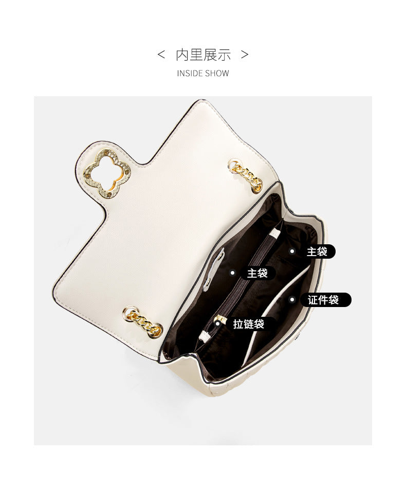 Women's bag Stylish Genuine leather chain bag that goes with anything Mini square bag Commuting shoulder bag. Pochette