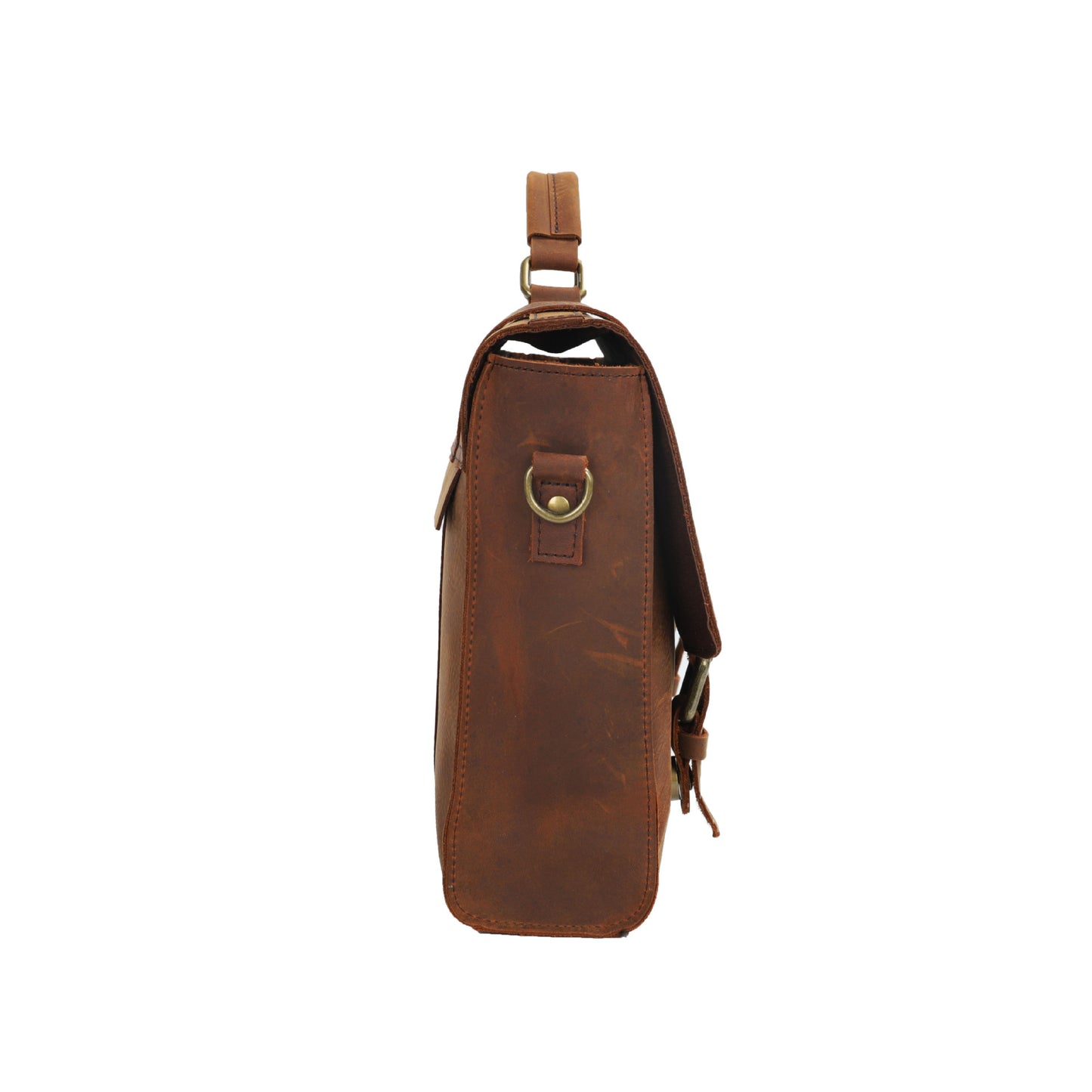 Men's Shoulder Bag Briefcase Retro Cowhide Crazy Horse Commuter Casual Crossbody Bag for Men Computer Bag