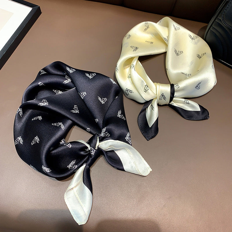 Silk scarf profession printed pattern neckerchief thin fashion sunscreen temperament ladies scarf