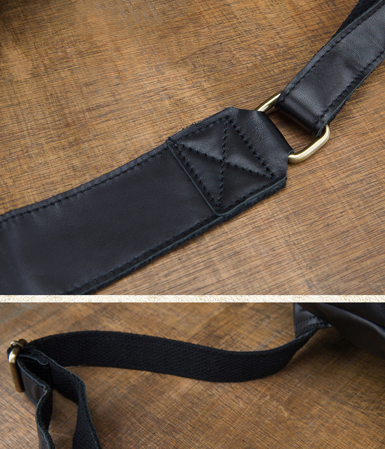 Men's backpack handmade cowhide genuine leather simple casual fashion travel bag