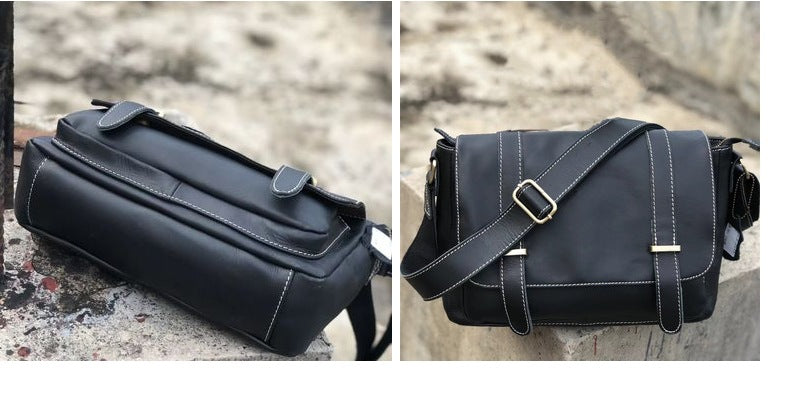 Men's Shoulder Bag Luxury Fashion Genuine Cowhide Leather Business Casual Messenger Bag Crossbody Bag for Men