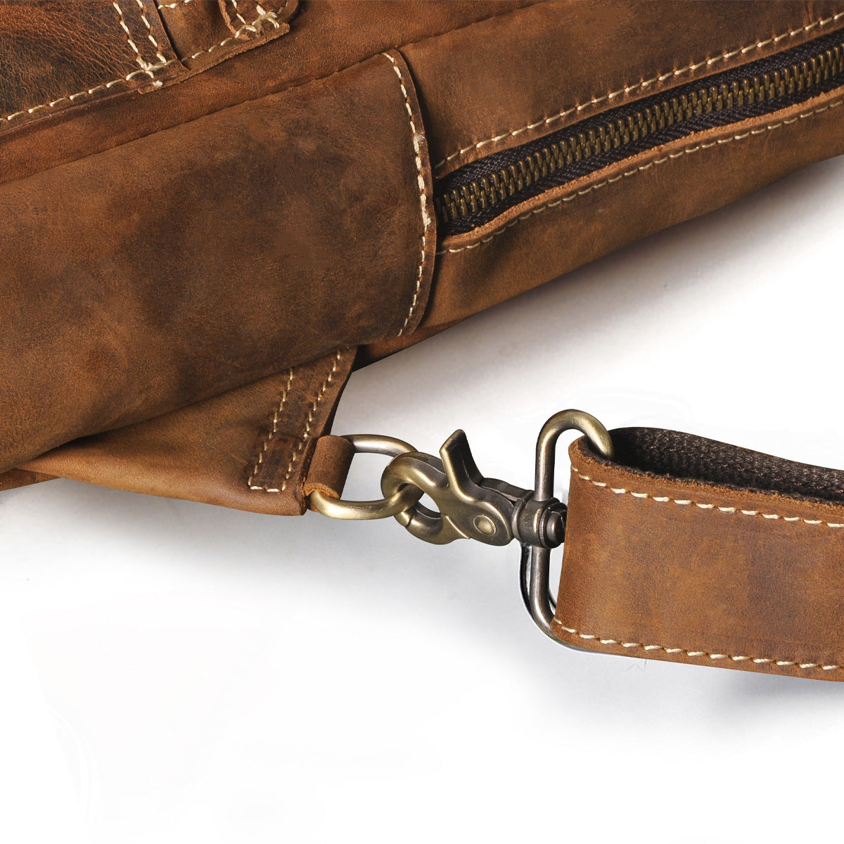 Men's bust bag Genuine cowhide leather outdoor multipurpose crossbody bag for men