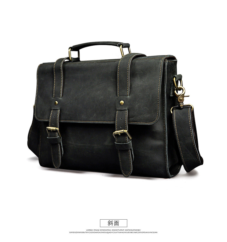 Men's handbag genuine cowhide leather business briefcase men's computer bag