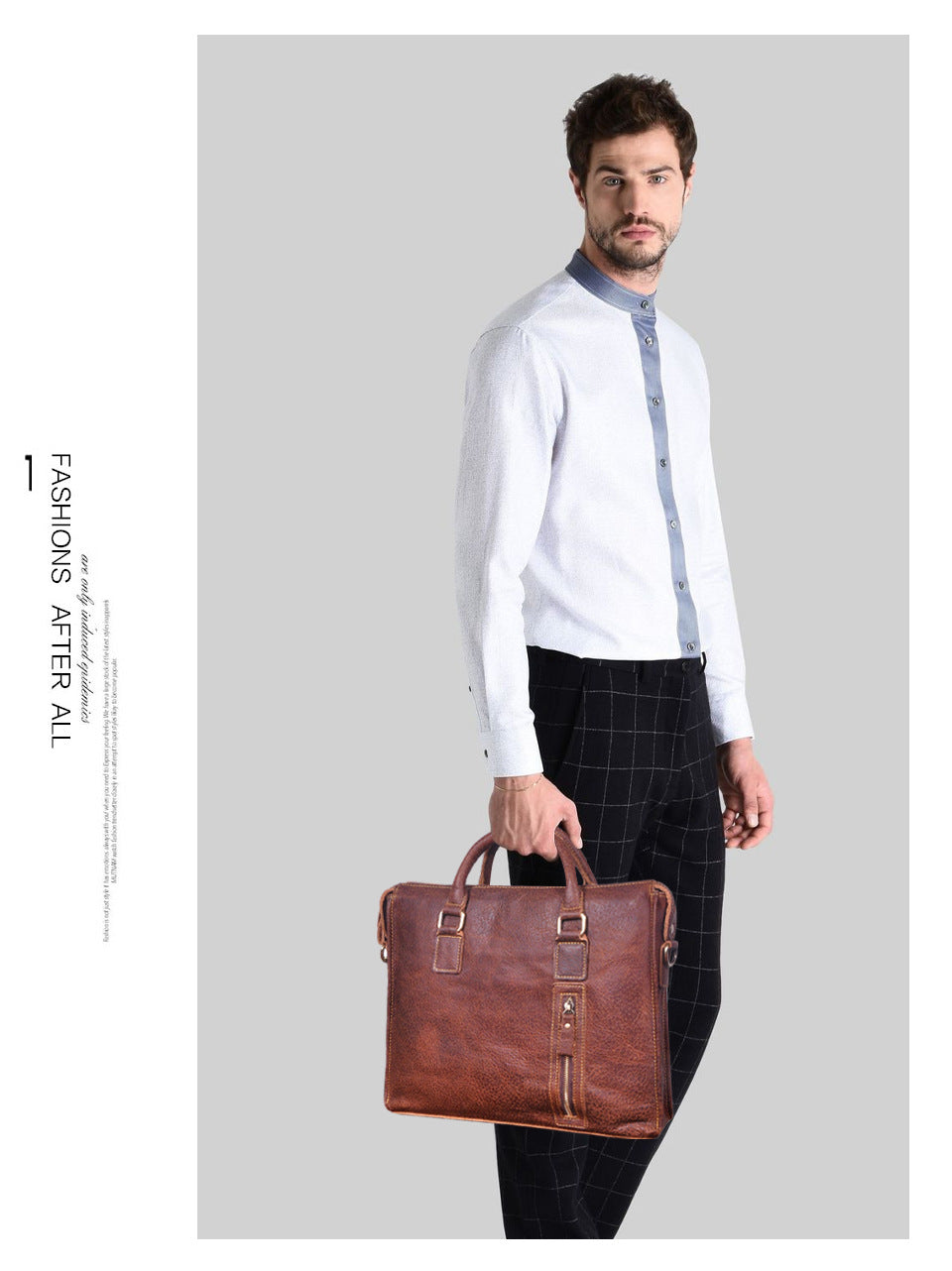 Men's Briefcase Crossbody Bag Cowhide Genuine Leather Retro Shoulder Bag Computer Bag