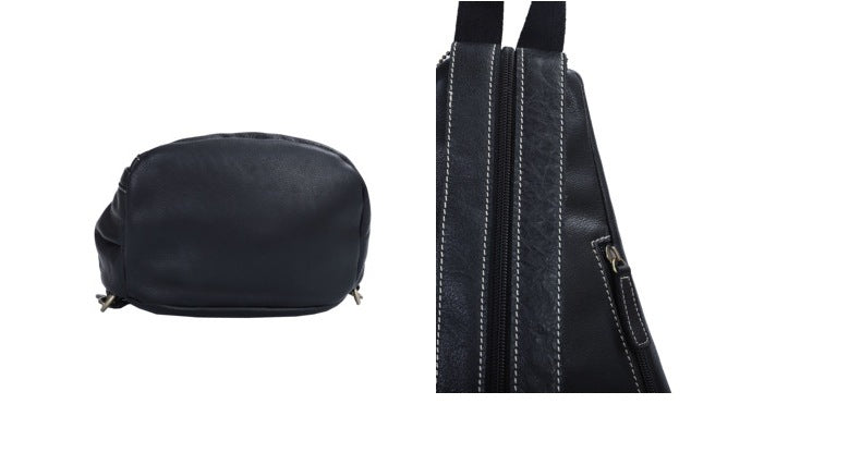 Men's bust bag, genuine cowhide leather, retro casual, unique, multifunctional, crossbody bag for men