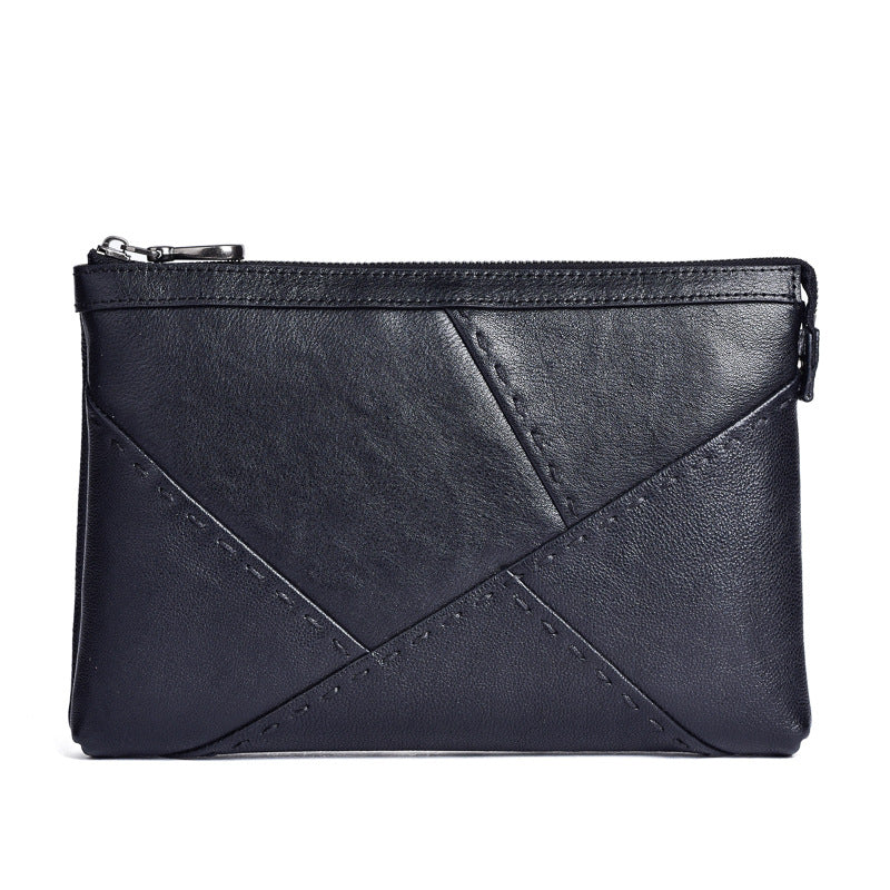 Men's Clutch Bag Genuine Cowhide Leather Retro Casual Men's Handbag