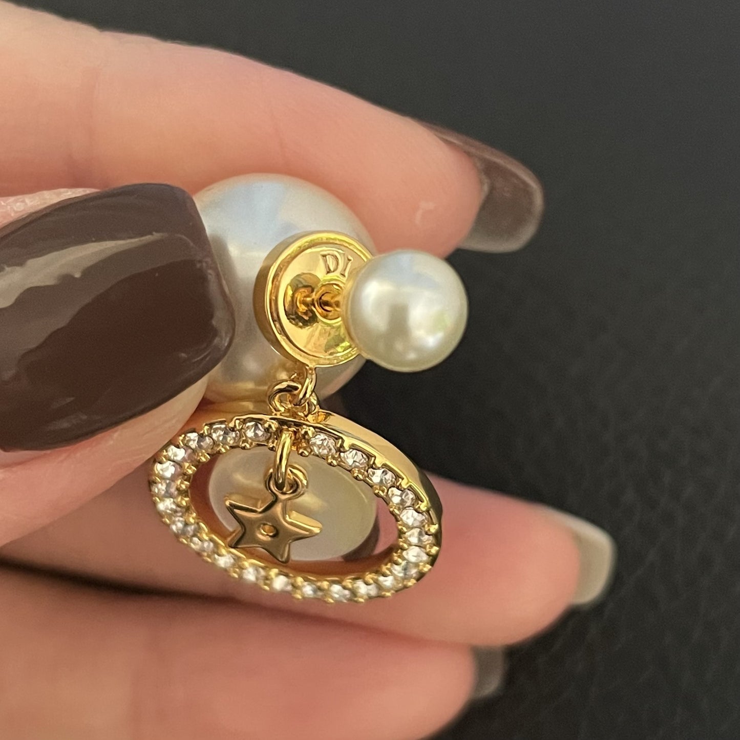 Earrings Large and Small Pearl Seashell Cubic Chassis Earrings That Disdain Luxury