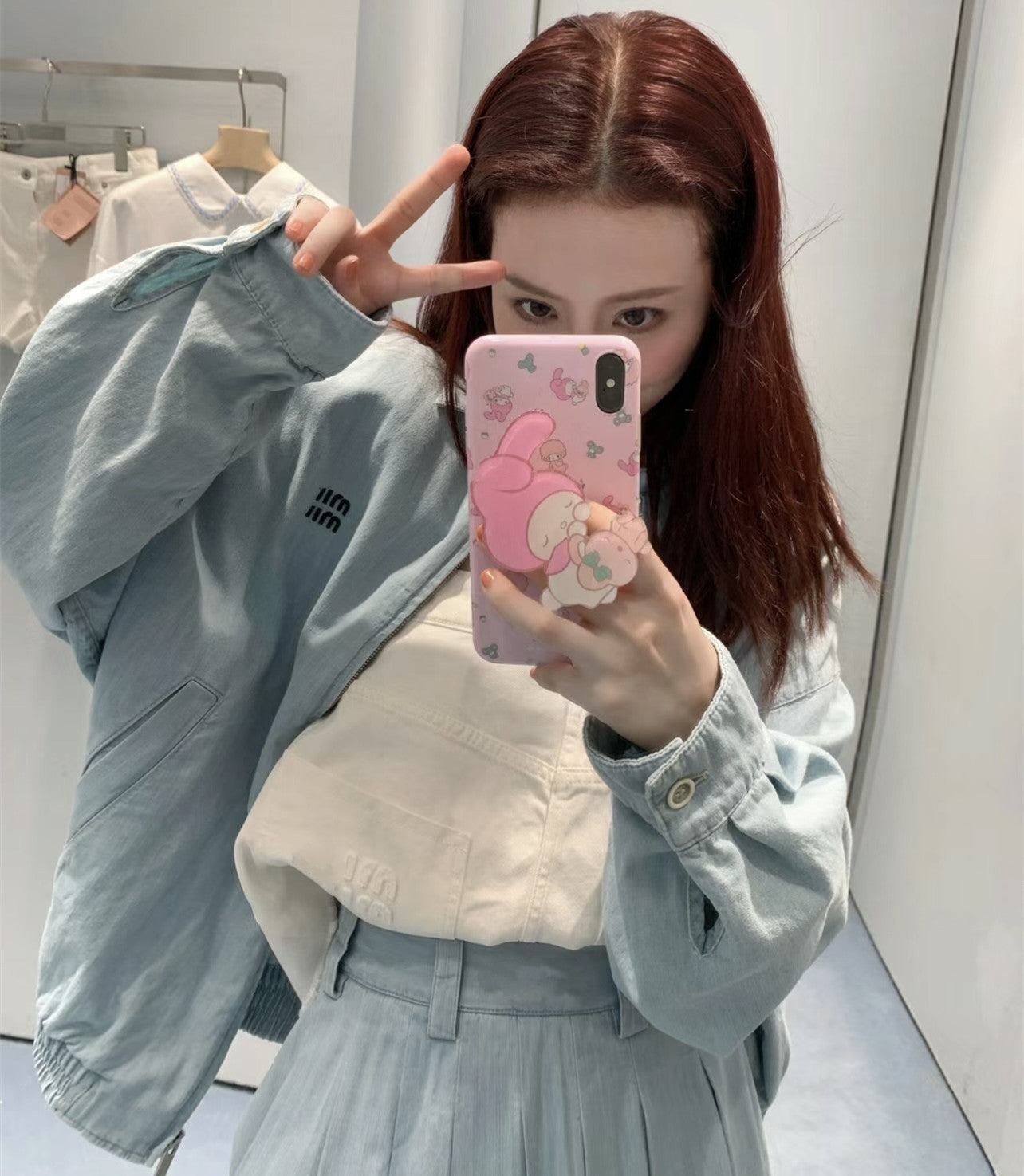 MIUMIU長袖ジャケット クールカジュアル 女性おしゃれ上着 SY0364