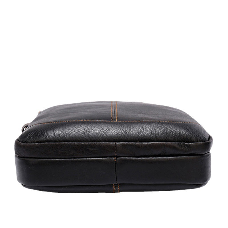 Men's Shoulder Bag Genuine Cowhide Business Briefcase Retro Fashion Men Crossbody Bag