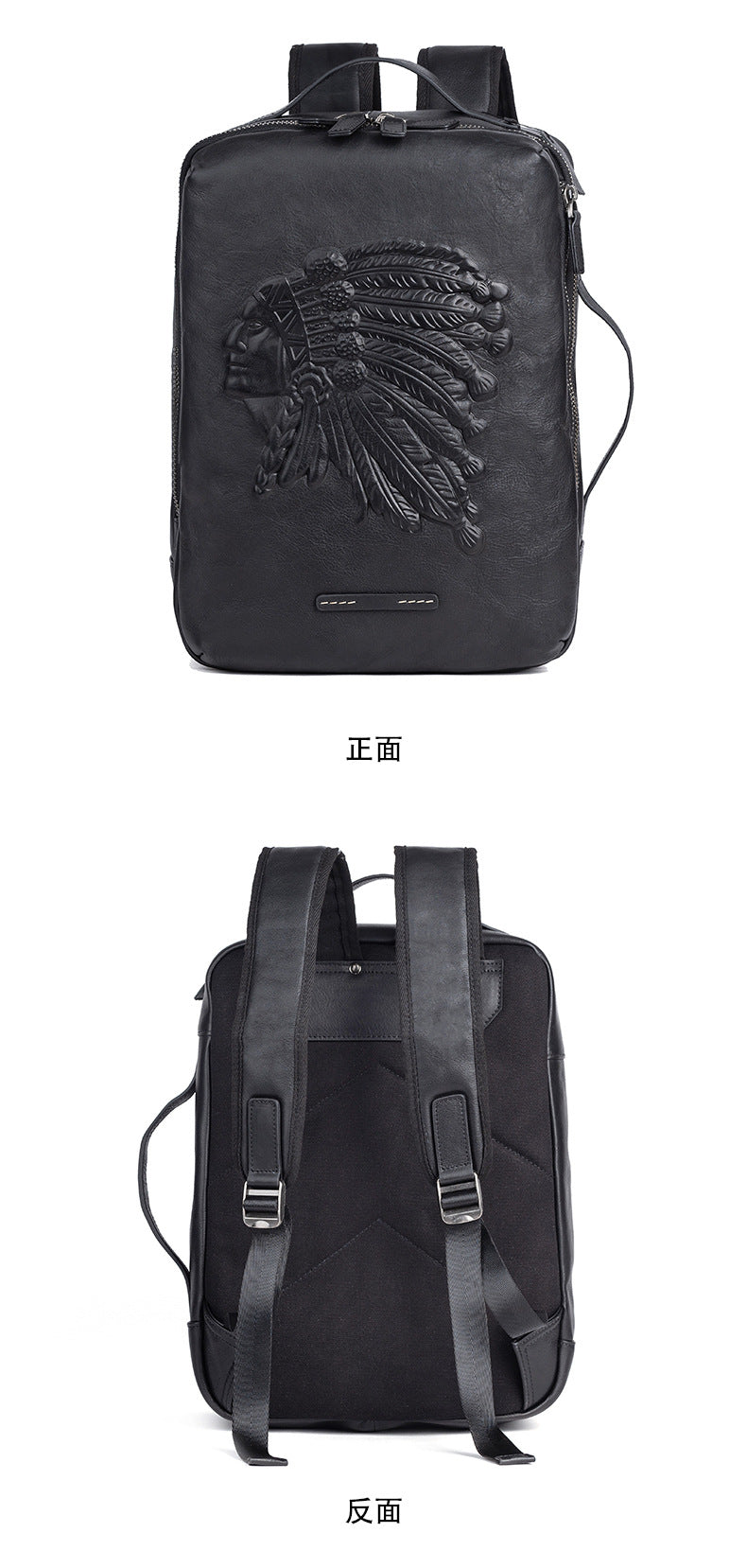 Men's backpack cowhide genuine leather retro fashion computer bag men's casual travel bag