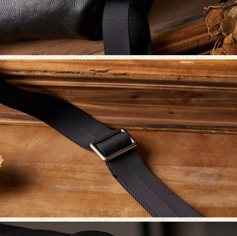 Men's Shoulder Bag Made of Genuine Cowskin Leather Original Handmade Casual Fashion Crossbody Bag