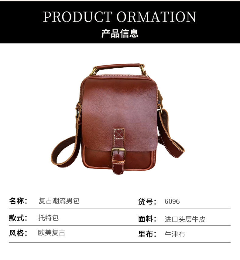 Men's Shoulder Bag Cowhide Multifunctional Waist Pouch Smartphone Pouch Crossbody Bag for Men