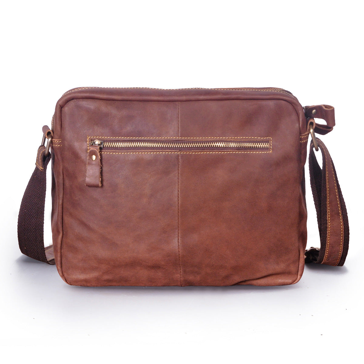 Men's Briefcase Genuine Cowhide Leather Retro Crossbody Bag Men's Shoulder Bag Computer Bag