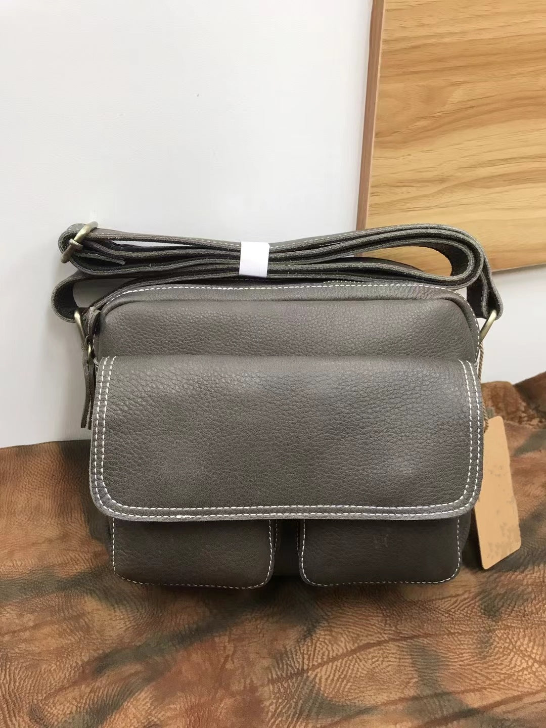 Men's shoulder bag Genuine cowhide leather casual Korean fashion multifunctional crossbody bag for men