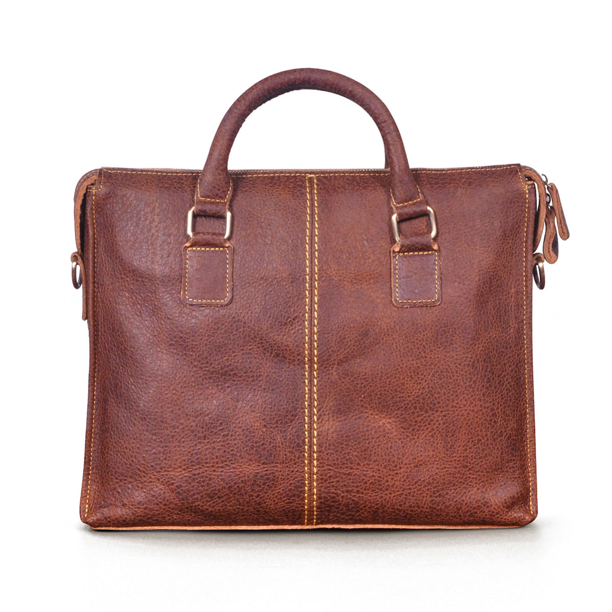 Men's Briefcase Crossbody Bag Cowhide Genuine Leather Retro Shoulder Bag Computer Bag