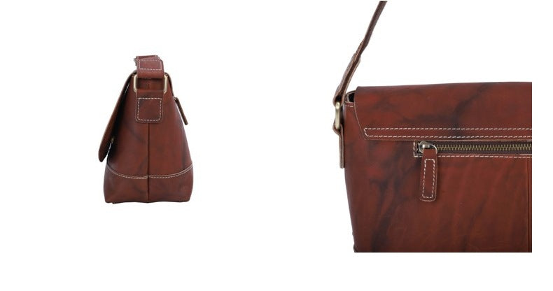 Men's Shoulder Bag Genuine Cowhide Leather Luxury Fashion Business Casual Messenger Bag Crossbody Bag for Men