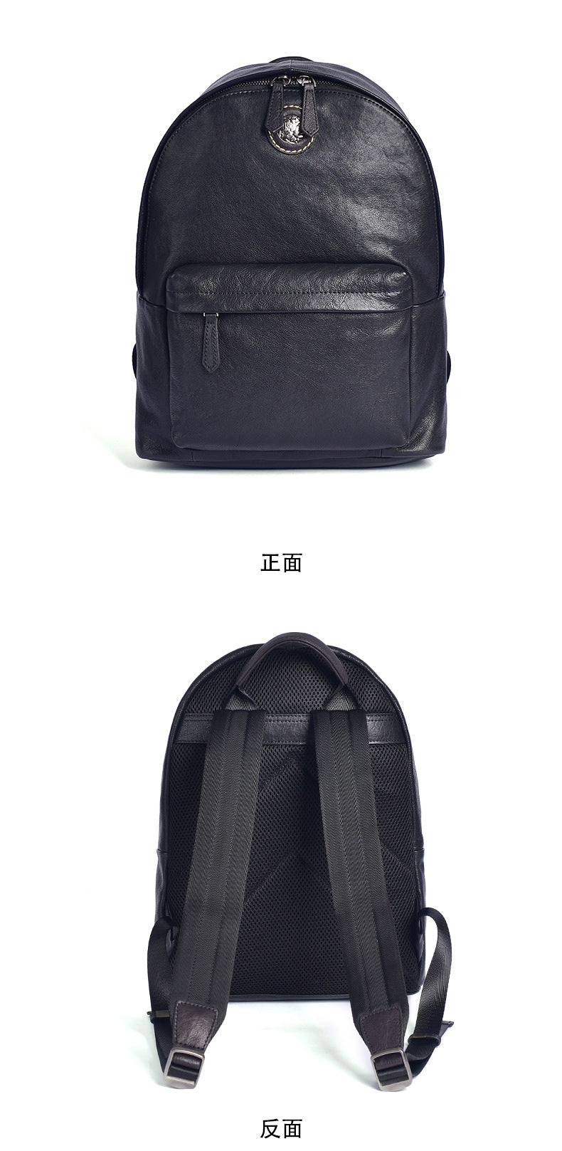 Men's backpack cowhide genuine leather fashion unique unisex travel bag