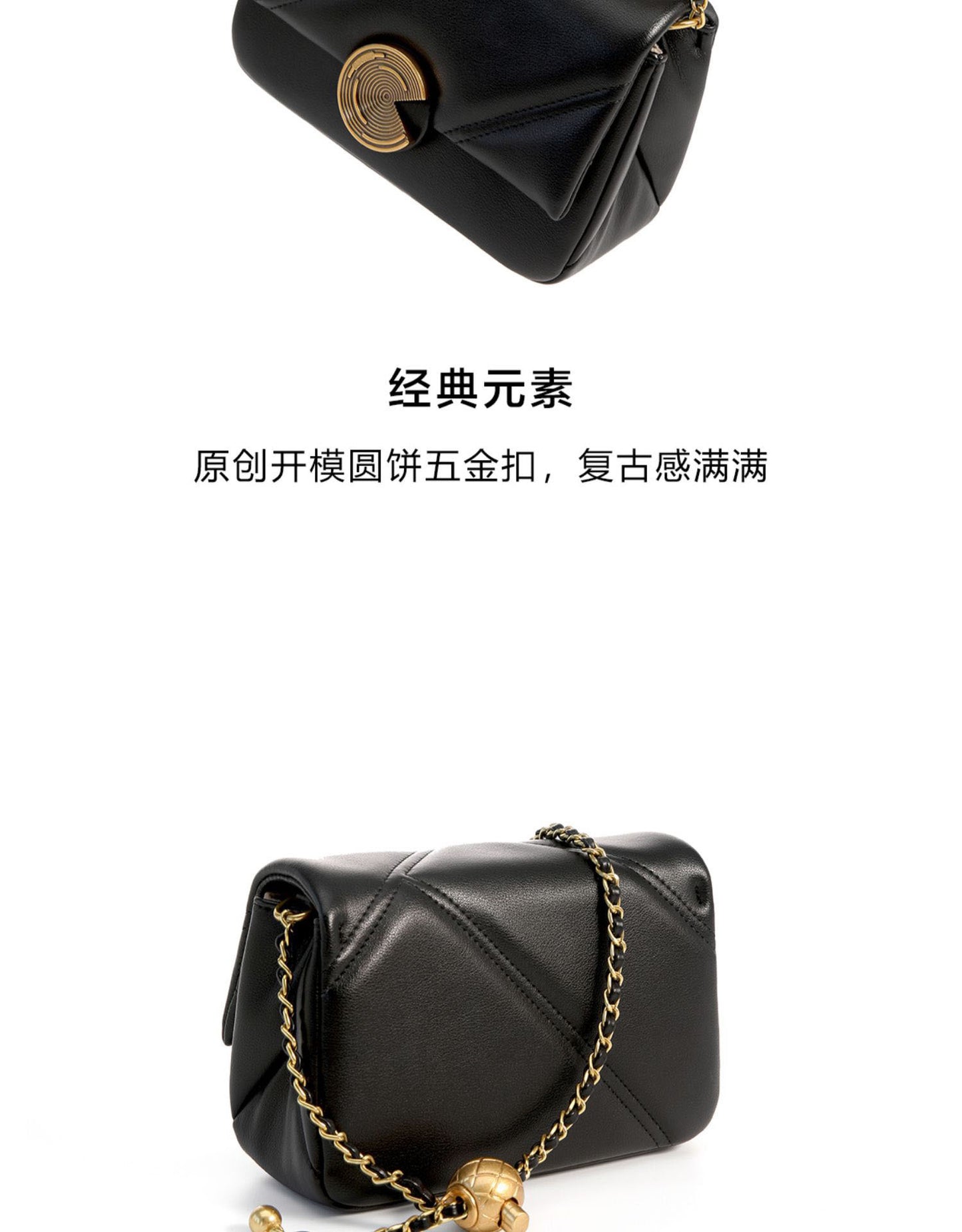 Cowhide plaid chain bag women's luxury square bag genuine leather crossbody bag commuting shoulder bag.Pochette