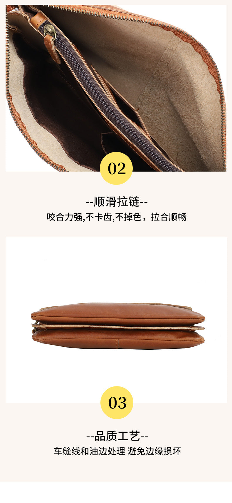 Men's Shoulder Bag Genuine Cowhide Leather Tote Bag Fashion Commuting Crossbody Bag for Men