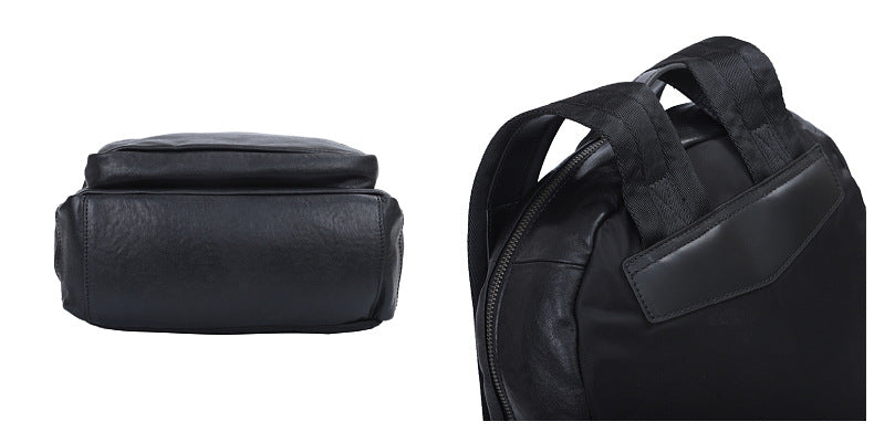 Men's backpack genuine cowhide leather Crazy Horse retro casual large capacity computer bag