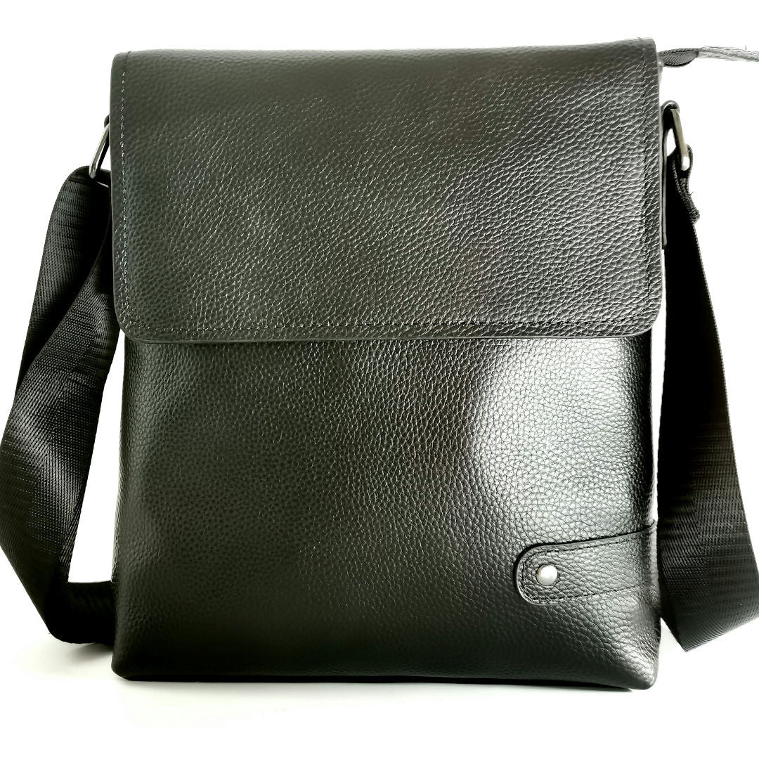 Men's Shoulder Bag Genuine Cowhide Leather Korean Fashion Business Casual Crossbody Bag for Men
