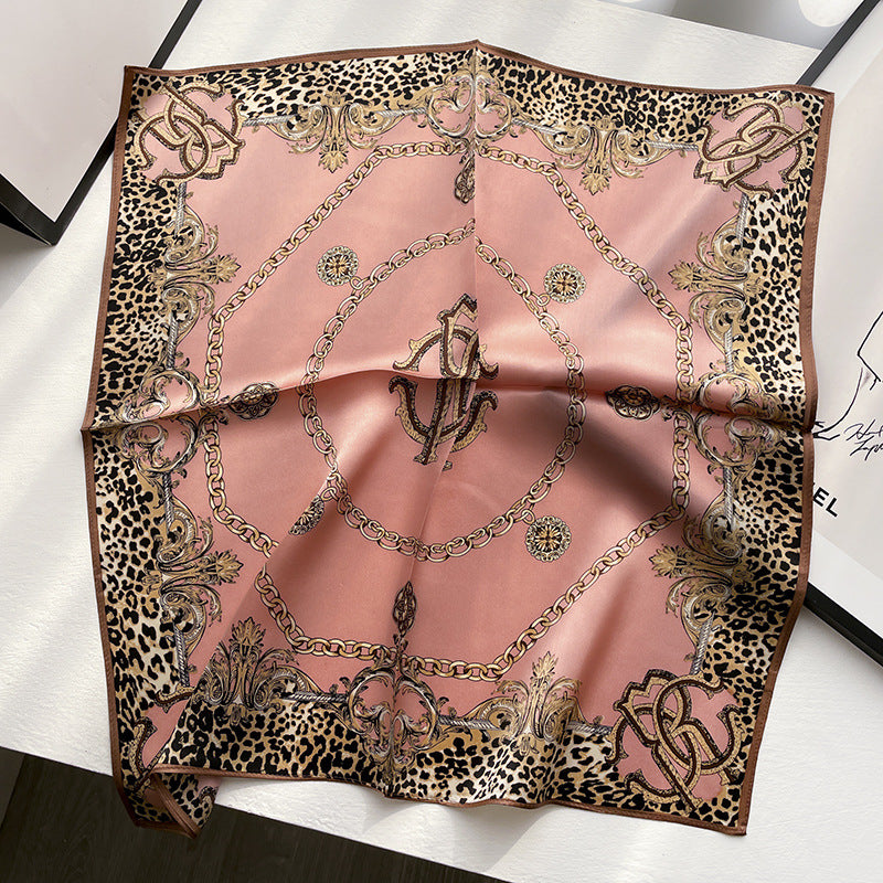 Silk scarf print pattern Thin scarf and blazer Shirt A temperamental scarf that goes with anything