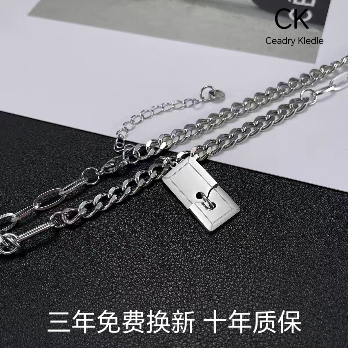 Ceadry kledle ファッションストリートヒップホップカップルネックレス男女共通ネックレス色落ちしない520プレゼント