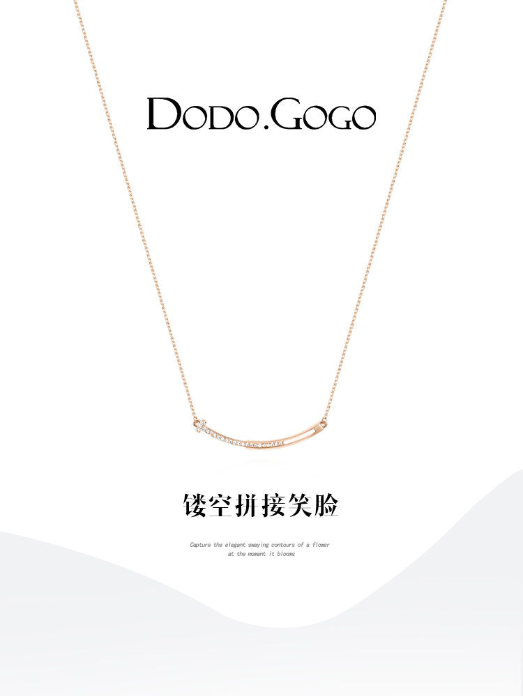 DODOGOGO パッチワーク笑顔のネックレスシンプル高級感2024新作ネックレス