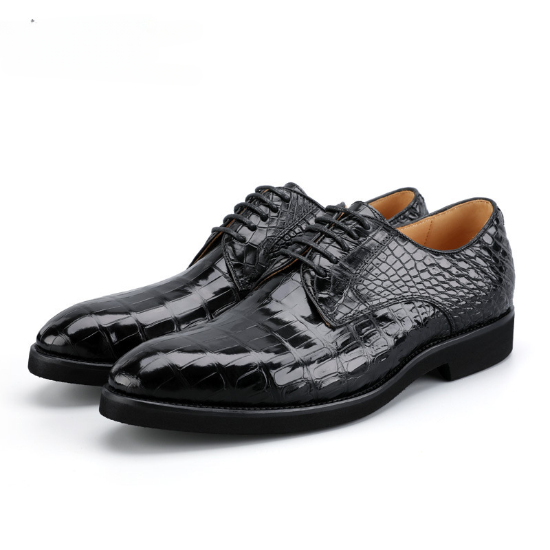 New Crocodile Skin Men's Leather Shoes Business Casual Formal Men's Shoes