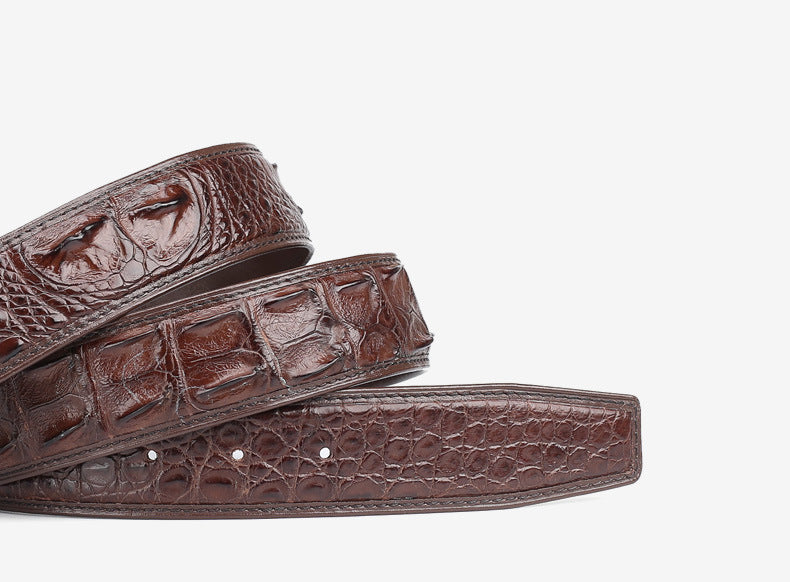 Thai Siamese Crocodile Skin Belt Men's Genuine Leather Business Casual Men's Belt Gift Present