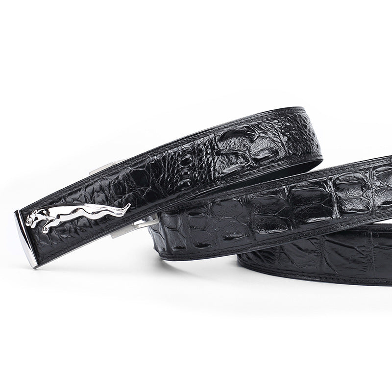 Thai Siamese Crocodile Skin Belt Men's Genuine Leather Business Casual Men's Belt Gift Present