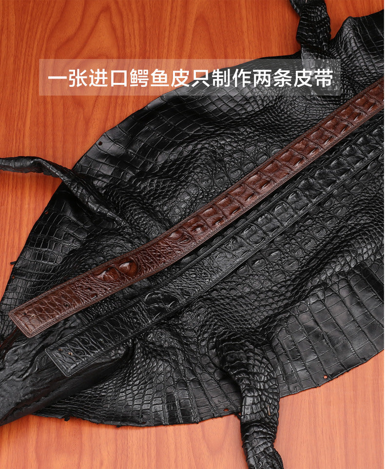 Thai Siamese Crocodile Skin Belt Men's Genuine Leather Business Casual Men's Belt Gift Present