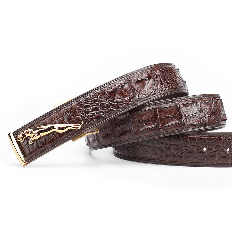 Thai Siamese Crocodile Skin Belt Men's Genuine Leather Business Casual Men's Belt Gift Present