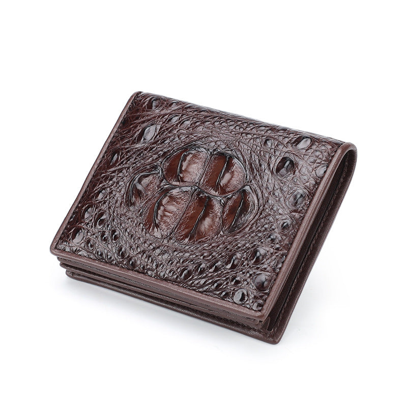 New Crocodile Skin Short Wallet Men's Wallet Genuine Leather Card Holder Business Casual High Quality Wallet