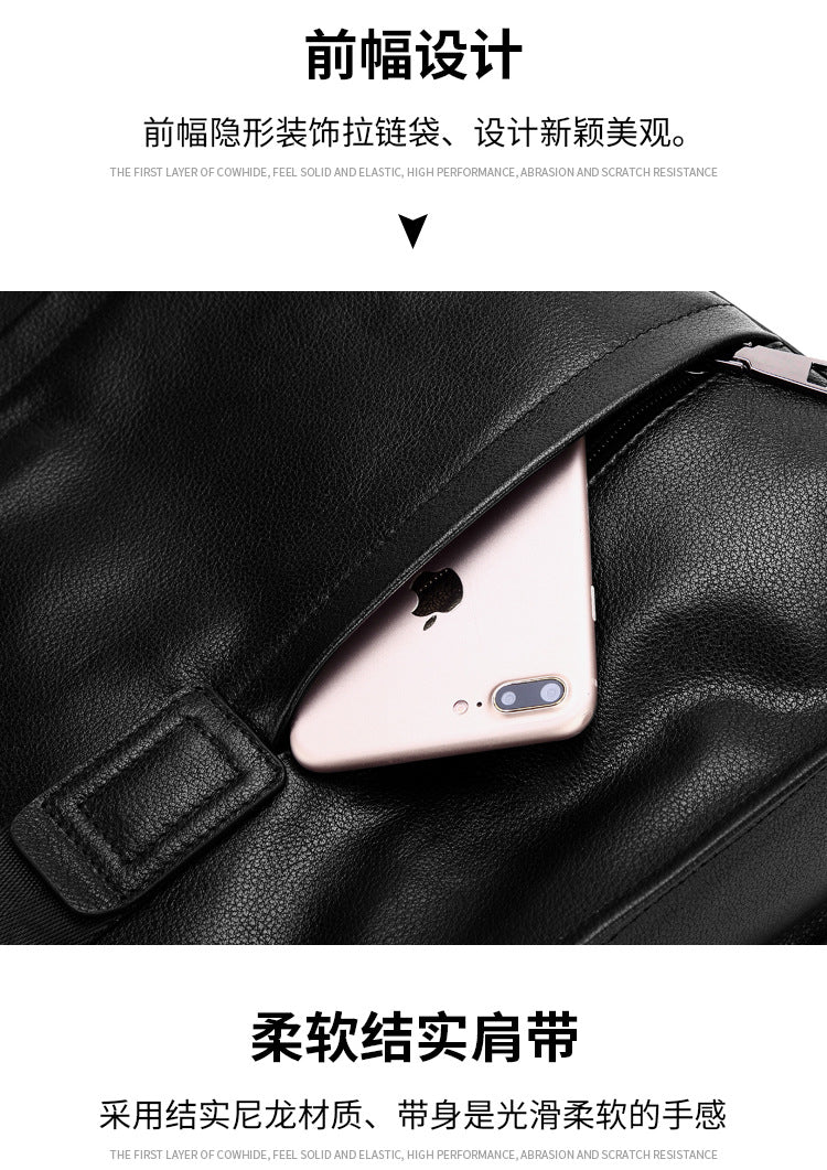 Men's handbag genuine leather cowhide computer bag business large capacity briefcase