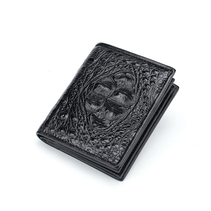 New Crocodile Skin Short Wallet Men's Wallet Genuine Leather Card Holder Business Casual High Quality Wallet