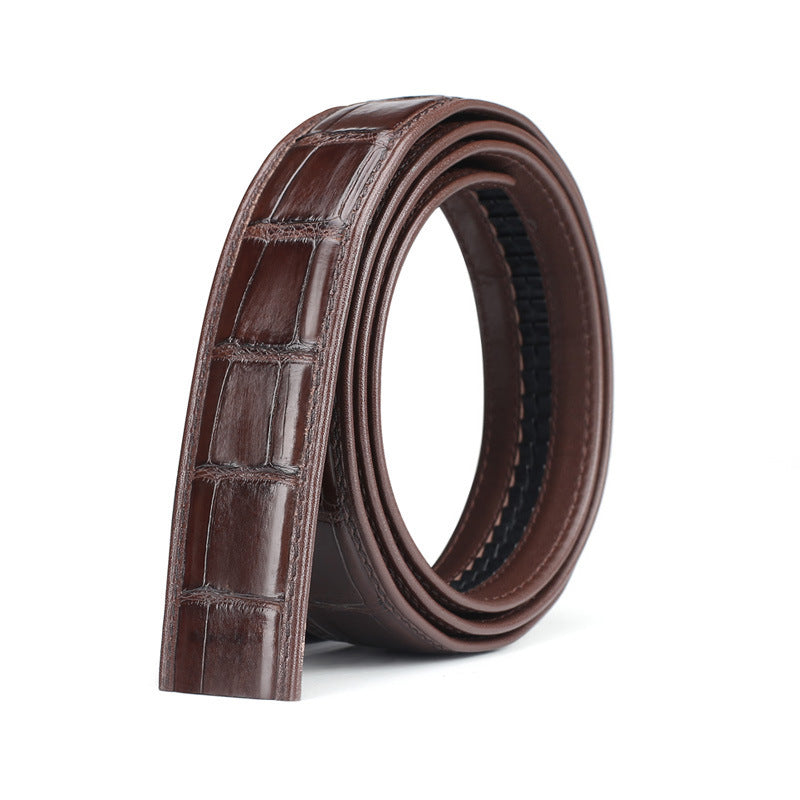 Men's business automatic buckle 3.4 crocodile leather belt men dermis